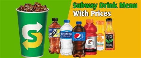 Subway Drinks Menu With Prices