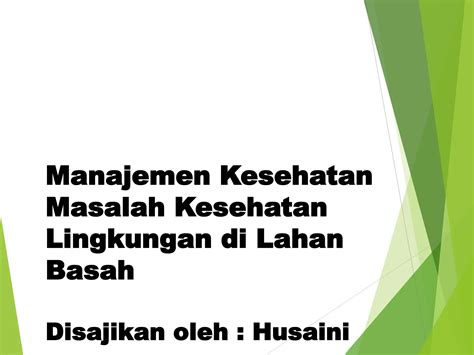 Manajemen Kesehatan Masalah Kesehatan Lingkungan Di Lahan Basah 22