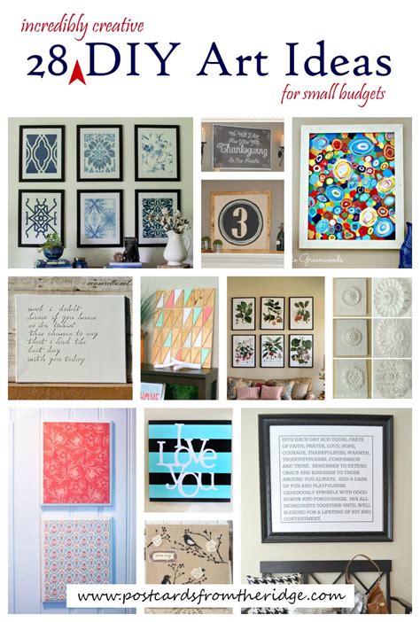 28 Affordable DIY Artwork Ideas | Postcards from the Ridge