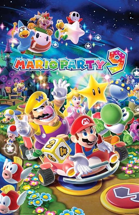 Amazon Pyramid America Super Mario Poster Mario Party 9 11 X 17