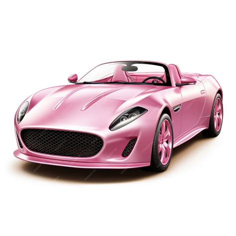 Premium AI Image | Barbie pink vintage sport car isolated on white ...