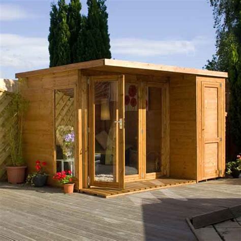 10ftx8ft NEW GARDEN SUMMERHOUSE T&G CLADDING SIDE STORAGE SHED WOOD ...