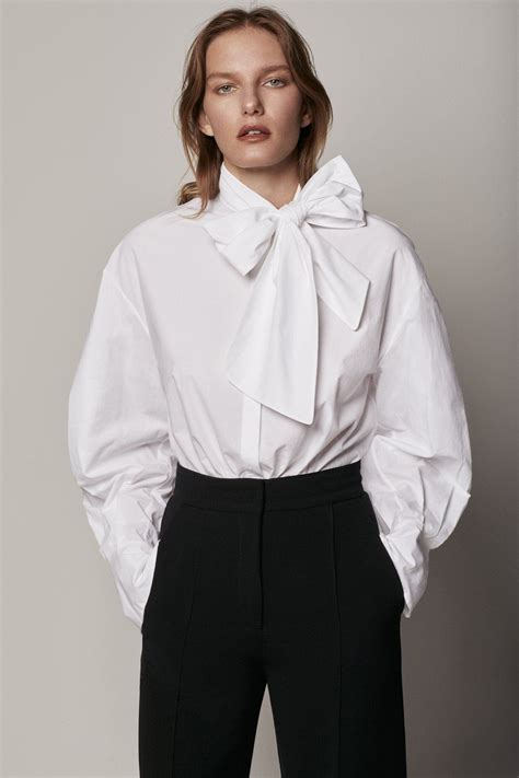 Saint Laurent Pussy Bow Ruffled Silk Crepe De Chine Blouse Cream Fr38 Artofit