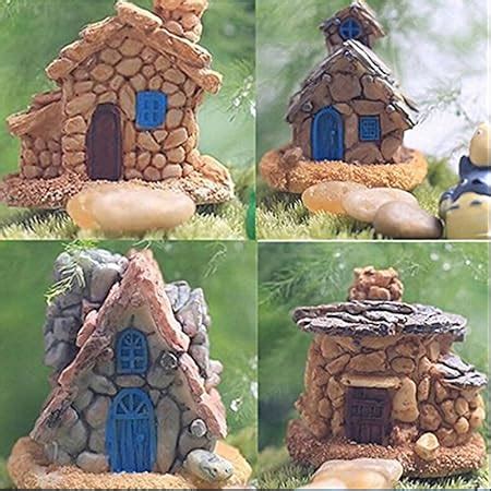 Amazon Pack Miniature Fairy Garden Stone House Resin Village