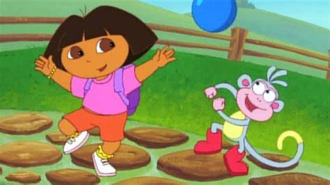 Dora and Boots Playing a Blue Bouncy Ball by Fatimamahdjoub on DeviantArt