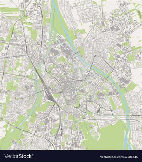 Map city augsburg germany Royalty Free Vector Image