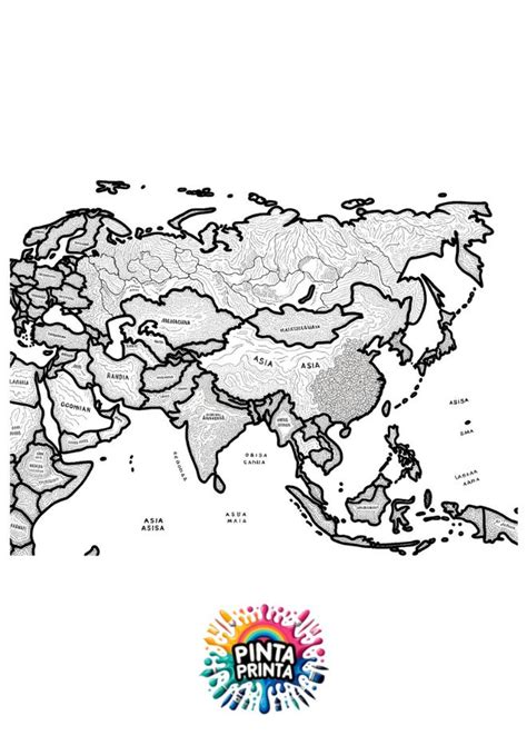 🎨 Dibujos De Mapas De Asia Para Colorear ¡dale Color Ahora