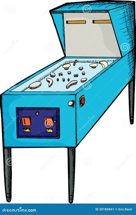 Pinball Machine stock vector. Illustration of blank, coin - 20184841