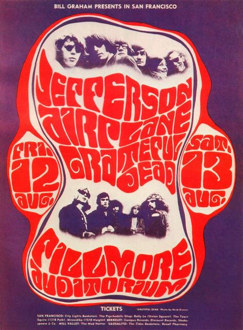 Poster For 1967 Fillmore Auditorium Concert ©lebrecht Music And Arts Photo Library Alamy D