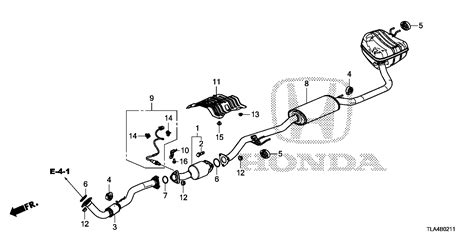 Honda Civic Pipe A Ex Exhaust Muffler Tlc A Honda