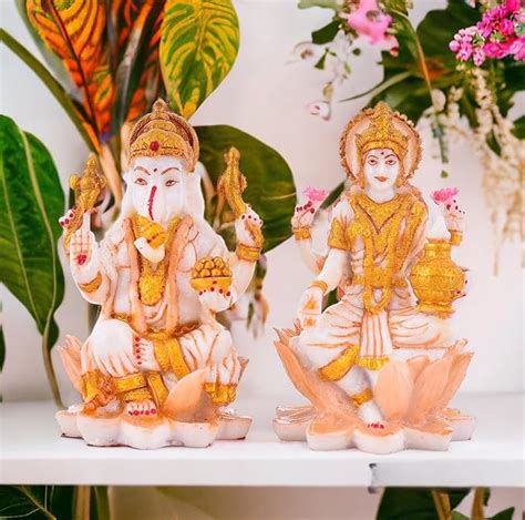 Buy Khamma Ghanni Handicraft Laxmi Ganesh Ji Murti For Pooja Room I God