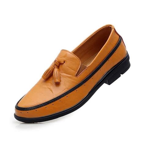 Moccasin Homme En Cuir Nouveauté Mode Chaussure Poids Léger Qualité Supérieure Moccasins Plus De