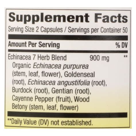 Nature S Way Echinacea Goldenseal 100 Capsules