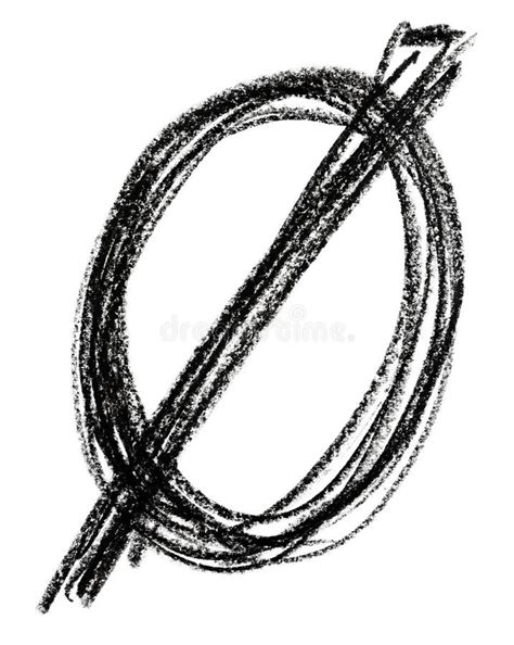 Handwritten Sketch Black Number 0 Stock Image Illustration Of