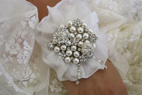 Brooch Wrist Corsage Bridal Wrist Corsage-wedding Bridal | Etsy