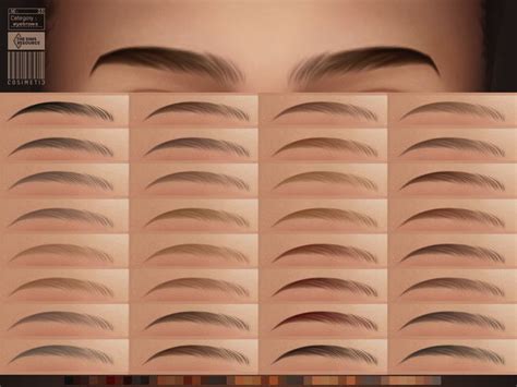 Cosimetic S Lue Eyebrows NO 33 In 2024 Sims 4 Cc Makeup Sims Sims