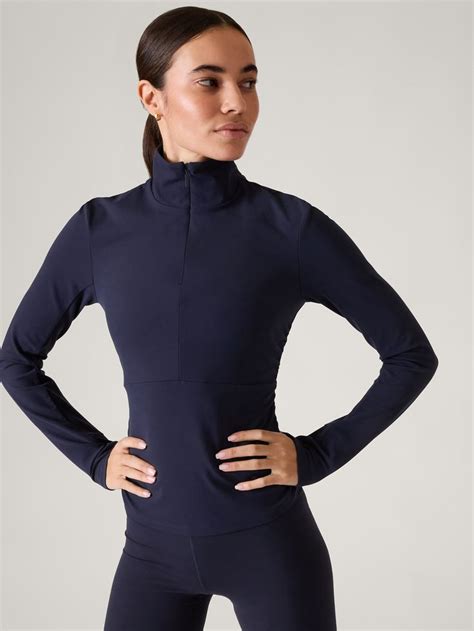 Transcend Half Zip Athleta In 2024 Scrub Style Dress Design