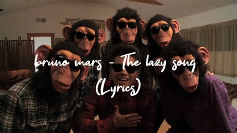 Bruno Mars The Lazy Song LYRICS YouTube