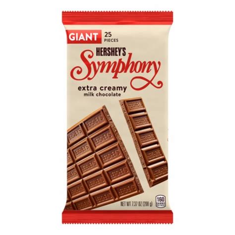 Hersheys Symphony Milk Chocolate Giant Candy Bar 25 Pcs 737 Oz