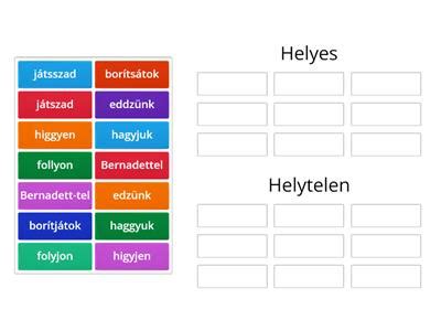 Nyelvtan Melyik Helyes Tananyagok