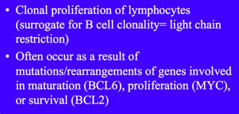 Non Hodgkins Lymphoma Flashcards Quizlet