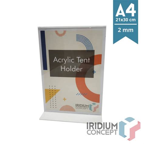 Jual Acrylic Tent Holder A Tempat Brosur Akrilik Nomor Meja Menu