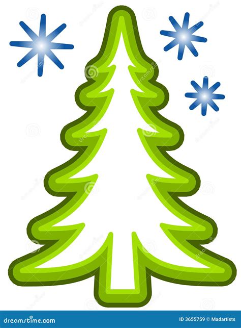 Simple Christmas Tree Clip Art Royalty Free Stock Images - Image: 3655759