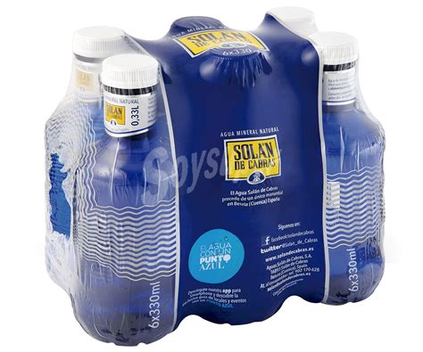 Solán de Cabras Agua mineral tapón sport Botella de 33 cl pack de 6