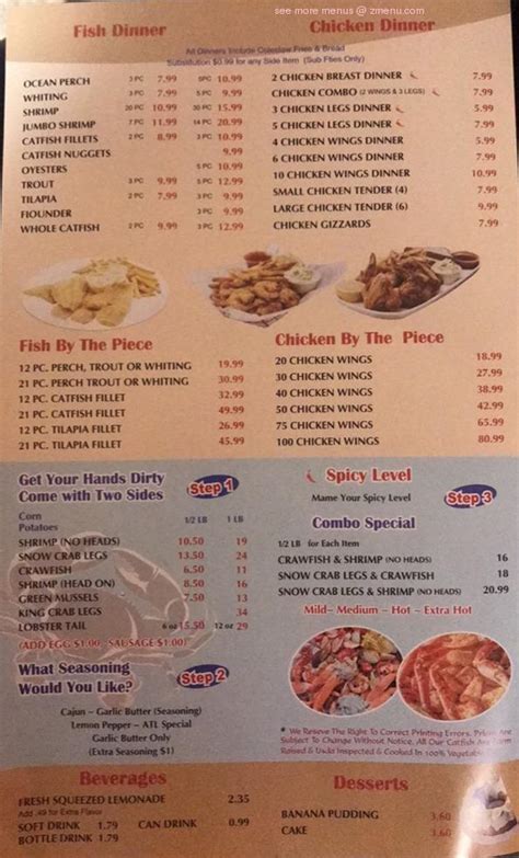 Online Menu Of Atl Chicken And Seafood Restaurant Lanett Alabama