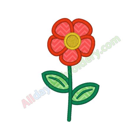 Flower applique design. Machine embroidery designs – Alldayembroidery.com