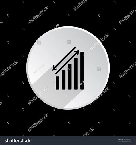 Chart With Green And Red Arrows Icon Vector Royalty Free Stock