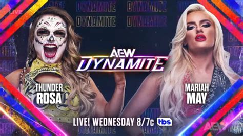 Thunder Rosa Vs Mariah May Added To 43 Aew Dynamite Updated Card