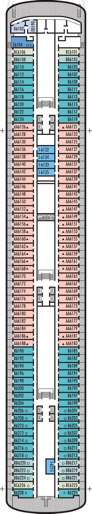 Volendam Verandah Deck Deck Plan - Volendam Deck 6 Deck Layout Planer ...