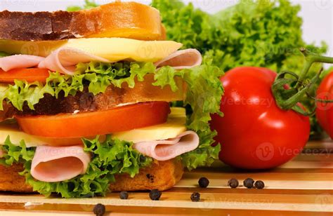 Ham and cheese sandwich 23094694 Stock Photo at Vecteezy