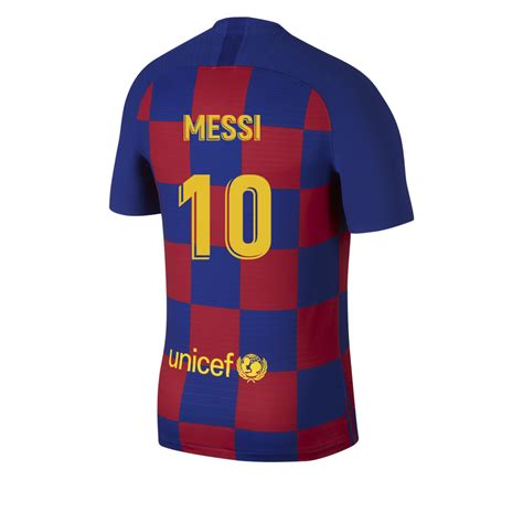 Homme Maillot Lionel Messi 10 Tenues Domicile Bleu Rouge 2019 20 Chemise