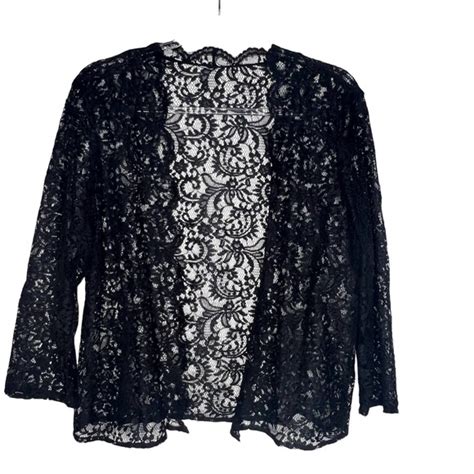 Calvin Klein Jackets Coats Calvin Klein Black Lace Blazer Jacket