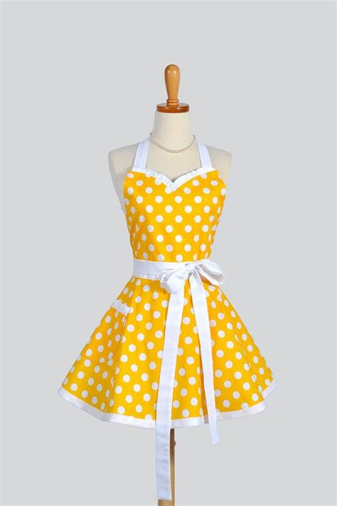 Sweetheart Retro Apron Handmade Womens Full Kitchen Apron In Etsy