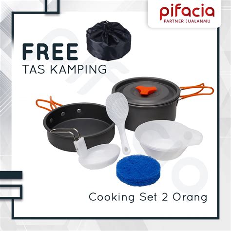 Jual Alat Masak Camping Cooking Set Nesting Ds 200 Praktis Berkemah