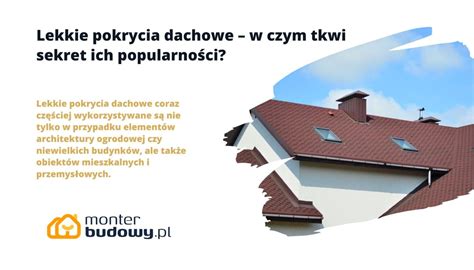 Lekkie Pokrycia Dachowe W Czym Tkwi Sekret Ich Popularno Ci