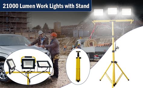 Kweetle Lumen Work Lights With Adjustable Tripod Stand