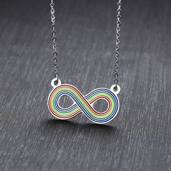 Infinity Rainbow Pride Pendant Necklace Queerks