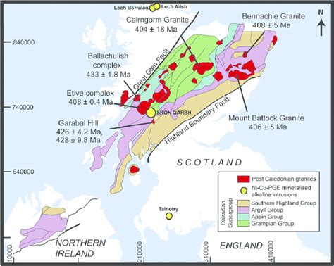 Simplified Regional Geological Map Of Scotland And Northern Ireland