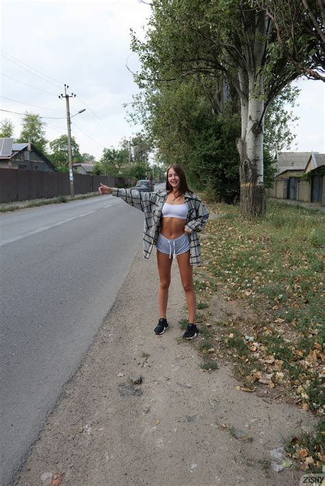 Beautiful Amateur Olya Derkach Shows Her Hot Legs Her Perfect Booty Outdoors CoedCherry