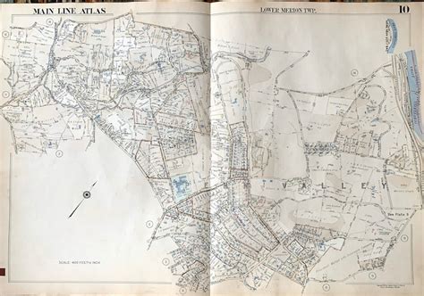 Penn Valley Map Lower Merion Township Map Original 1947 Main - Etsy