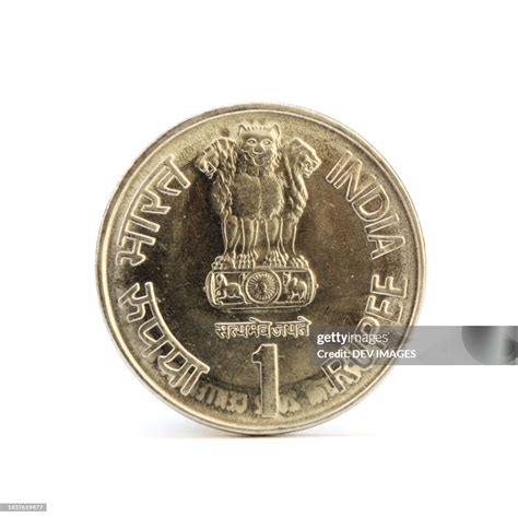 One Rupee Coin Isolated On White High-Res Stock Photo - Getty Images