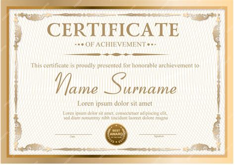 Premium Vector | Gold certificate template