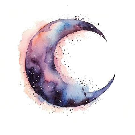 Premium Photo | Watercolor moon Illustration AI GenerativexA