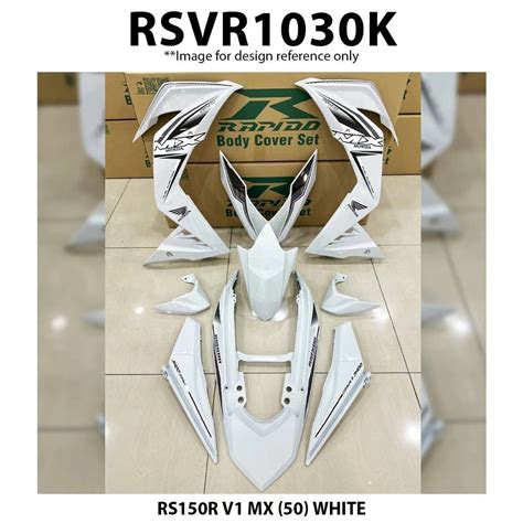 Rapido Cover Set Honda Rs150r V1 V2 V3 Mx 50 White Black Rs150 Rs150