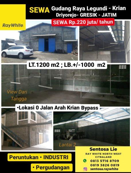 Sewa Gudang Industri Lokasi Raya Legundi Krian Driyorejo Gresik Jawa