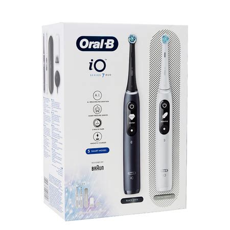 Oral B IO7 Duo Black White Zestaw Szczoteczek Elektryczne Szczoteczki